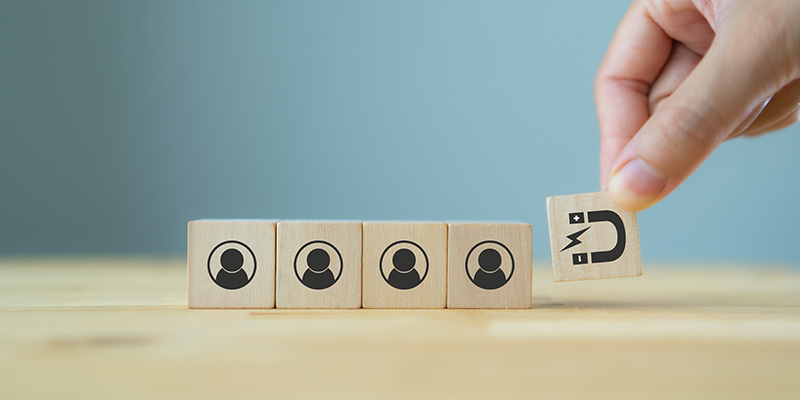 Connecting people as a group with magnetic power