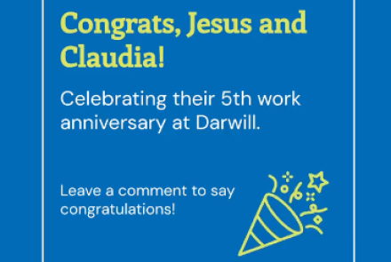 Work Anniversary Jesus and Claudia